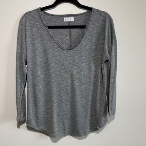 Women's Heather Gray Long Sleeve Top